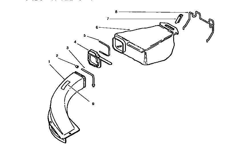 Rear Catcher Assembly Diagram and Parts List for 10302 6900001 AND UP Lawn Boy Lawn Mower